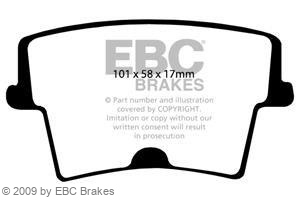 EBC Blackstuff Bremsbeläge Hinterachse DP1593 für Mercedes-Benz M-Klasse 